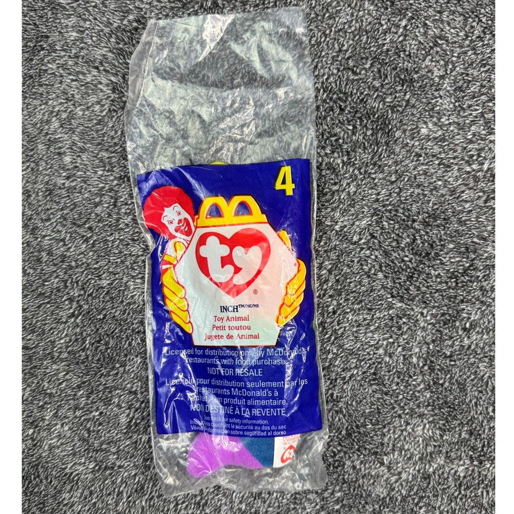 Vintage 1998 McDonalds Ty Teenie Beanie Baby Inch the Inchworm #4 Sealed Bag